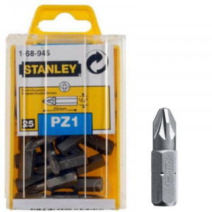 Бита с шестигранным хвостовиком 1/4” под шлиц Pz1 длиной 25 мм STANLEY 1-68-945