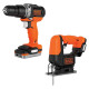 Набор из двух инструментов BLACK+DECKER BDCK122S1S