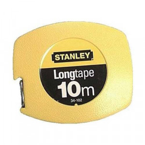 Рулетка измерительная Longtape длиной 10 м, шириной 9.5 мм, в пластмассовом корпусе STANLEY 0-34-102