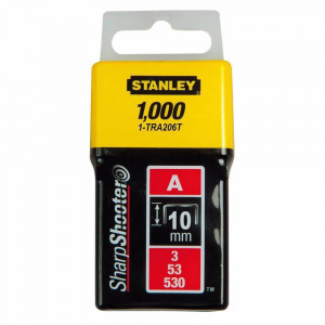 Скобы тип А высотой 10 мм, для степлера ручного Light Duty, в упаковке 1000 шт STANLEY 1-TRA206T