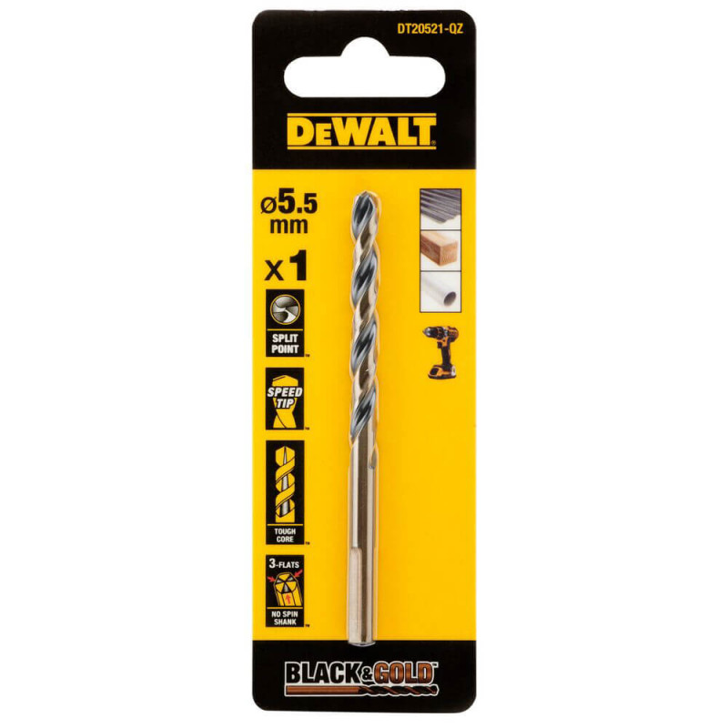 Сверло по металлу EXTREME Black & Gold DeWALT DT20521